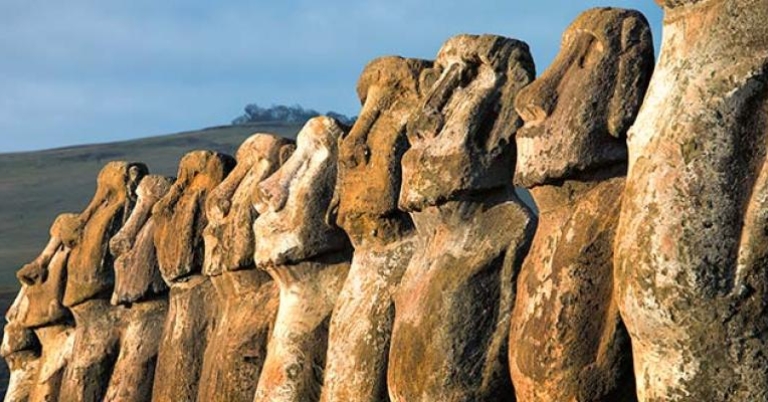Moai at Easter Island, Chile
