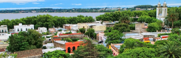 Aerial view of Colonia del Sacramento