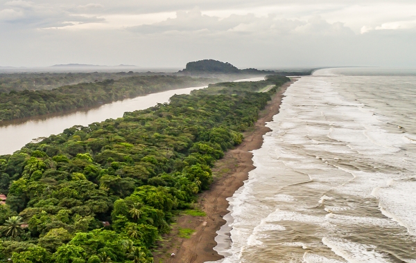 Panoramic views of Tortuguero National Park in Costa Rica