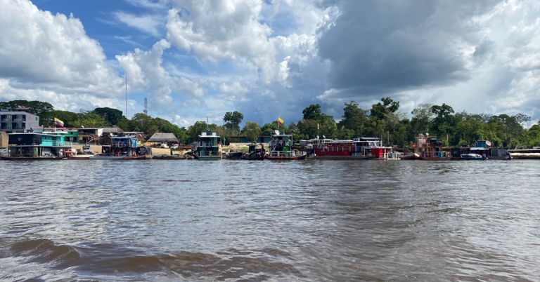 Navigating on the Guaviare River in Colombia