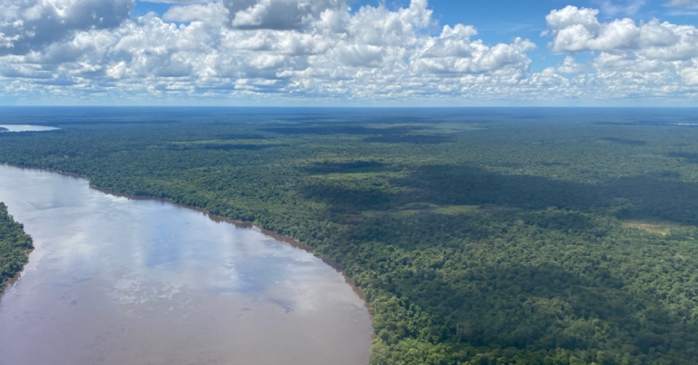 Aerial views of Inírida, Colombia