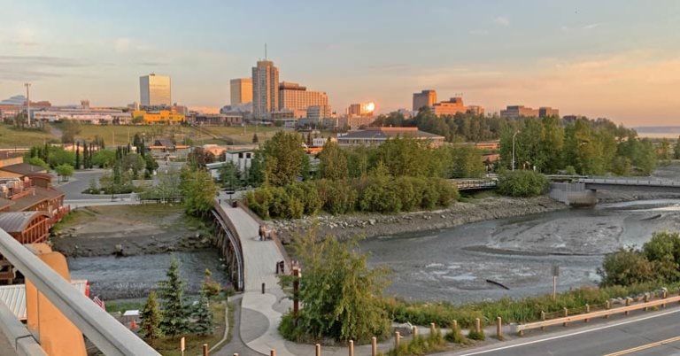 Views of city buildings and streets