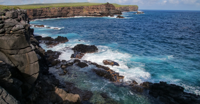 Coastal views of Española Island in Galápagos