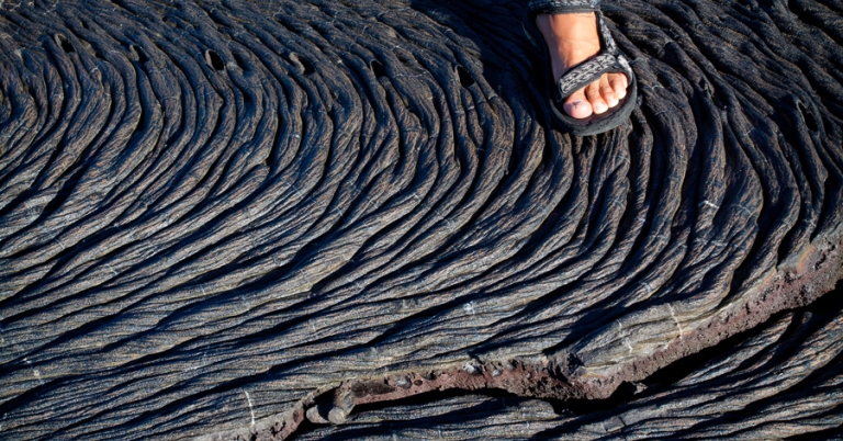 Close-up of lava formations in Galápagos' Santiago Island