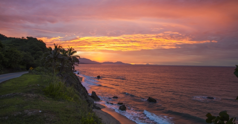 Sunset on the Coast of Santa Marta, Colombia