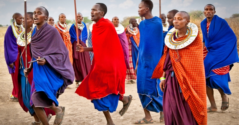 Maasai community members during traditional ceremony in Tanzania