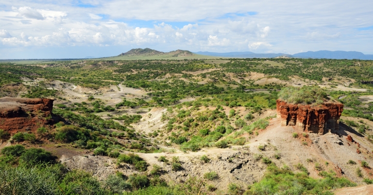 Views of Olduvai Gorge in Tanzania
