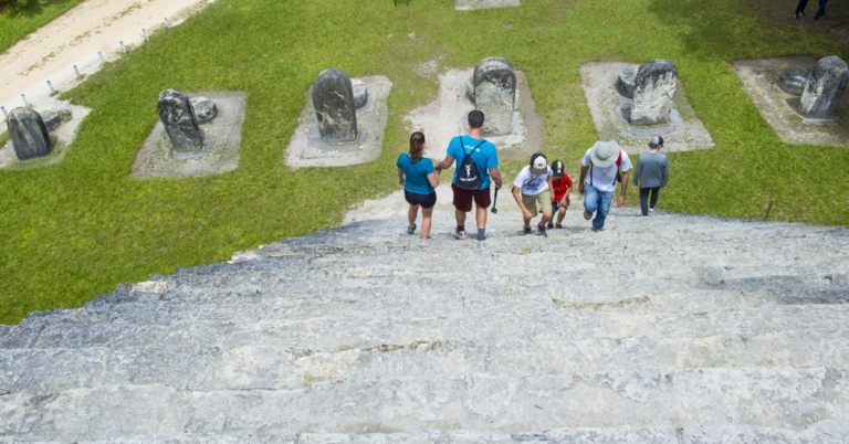 Visitors at Tikal National Park