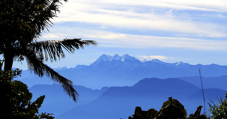 Mountainous landscape in the distance