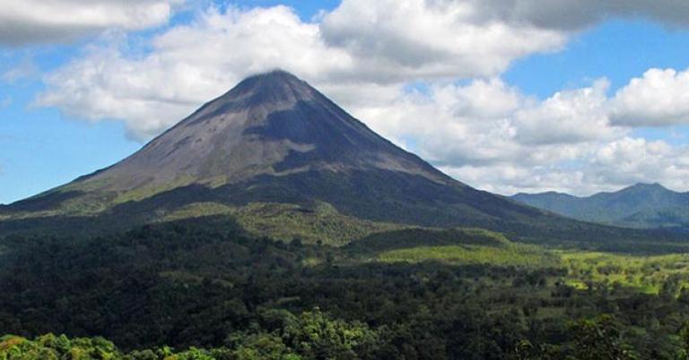 Explore the base of the Arenal Volcano
