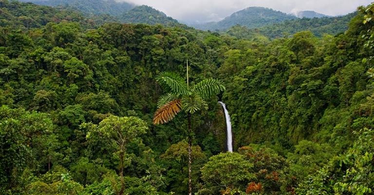 View of La Fortuna waterfall