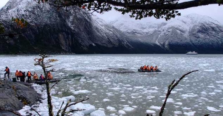 Disembarking a Zodiac