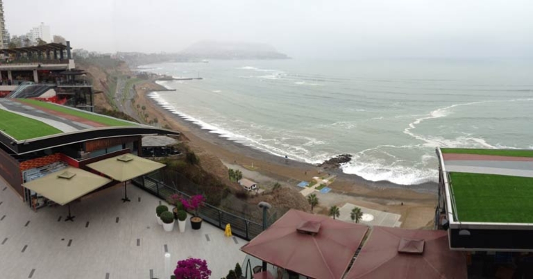 View of the Pacific Ocean from Miraflores, Lima