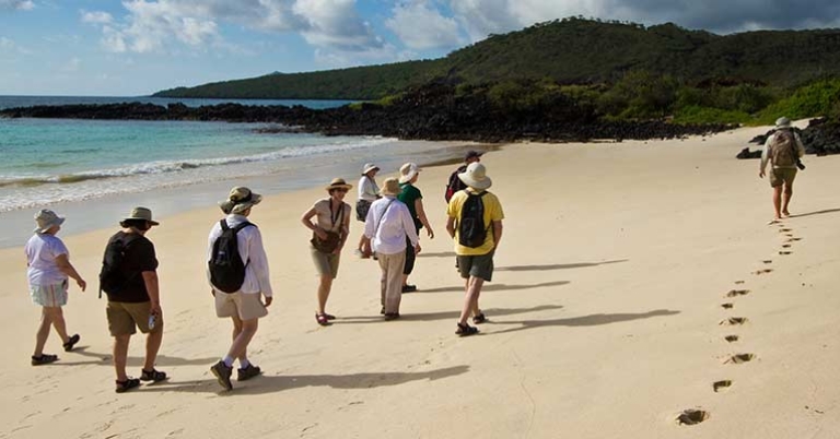 Walking on the beach