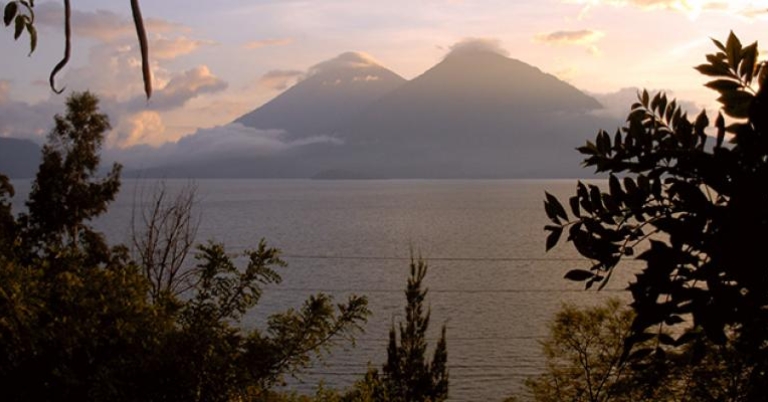 Sunset over Lake Atitlan