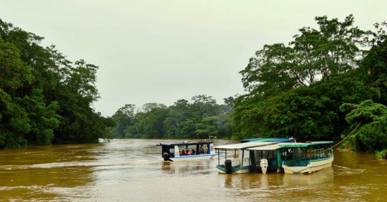 Boats on the Rio Sarapiquí
