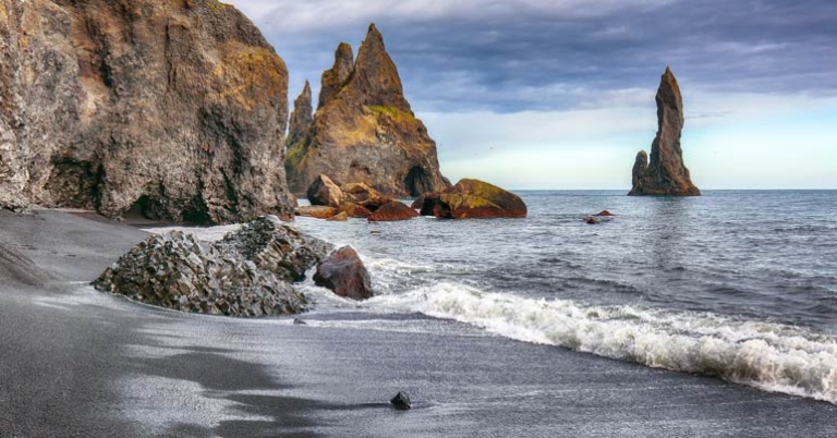 The black sand beach at Reynisfjara