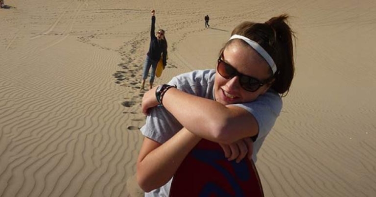 Sandboarding at Atacama, Peru