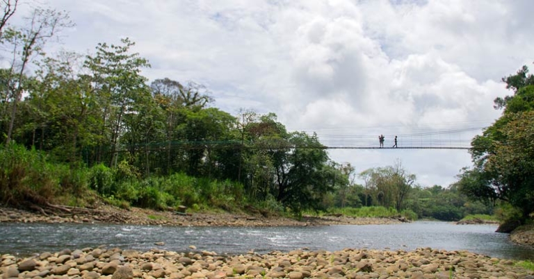 Suspension bridge over the Sarapiquí River
