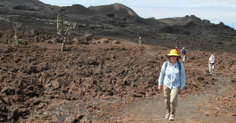 Hiking at Sierra Negra Volcano