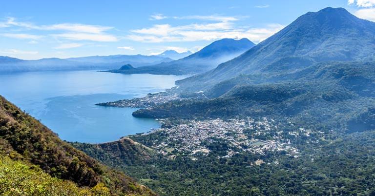 View of Lake Atitlán and San Juan La Laguna