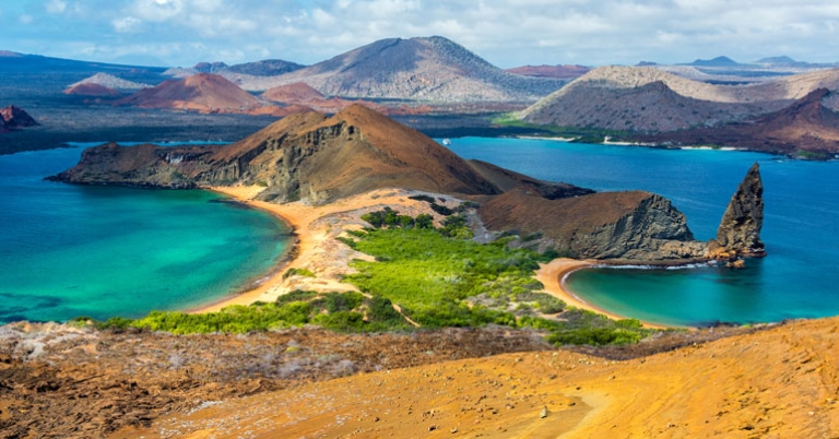 View of Pinnacle Rock from Bartolomé Island