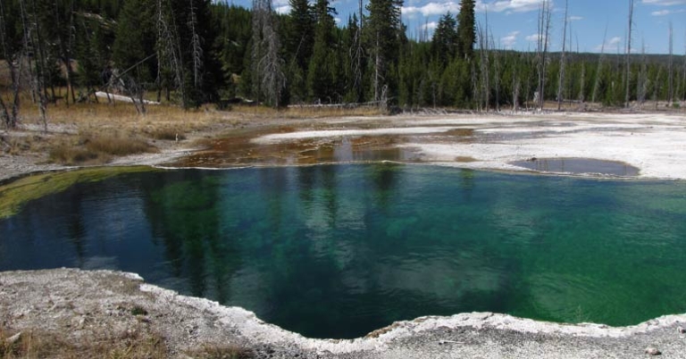Thumb Geyser Basin at Yellowstone Lake