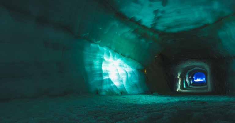 Ice cave inside Langjökull glacier