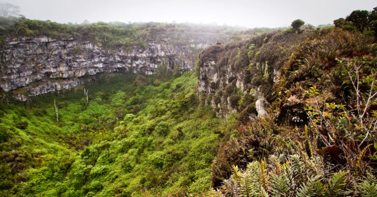 Los Gemelos twin craters on Santa Cruz Island