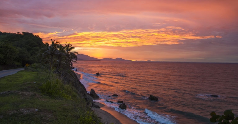 Sunset on the coast of Santa Marta