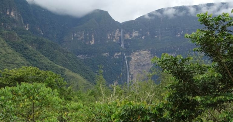 View of Gocta Waterfall
