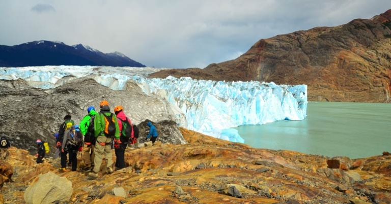 Hiking at Viedma Glacier