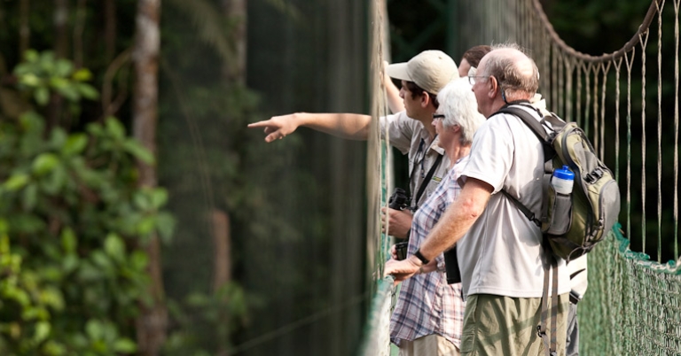 Suspension bridge at Selva Verde Lodge