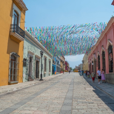 View of the streets in Oaxaca, Mexico