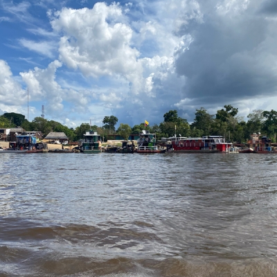 Navigating on the Guaviare River in Colombia