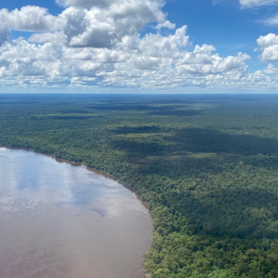 Aerial views of Inírida, Colombia