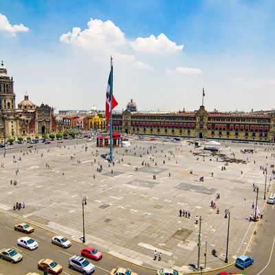 Aerial view of Zócalo