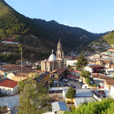 Views of the town of Angangueo, Mexico