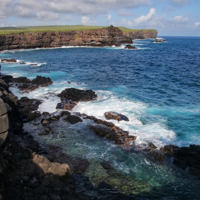 Coastal views of Española Island in Galápagos