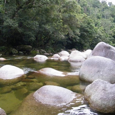 rocky river bed