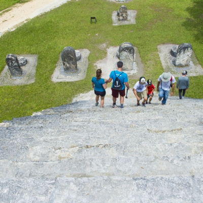 Visitors at Tikal National Park
