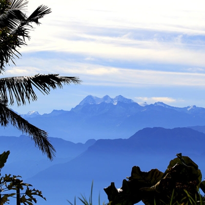 Mountainous landscape in the distance