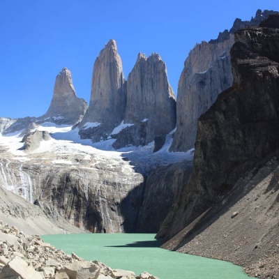 A jagged mountain valley.