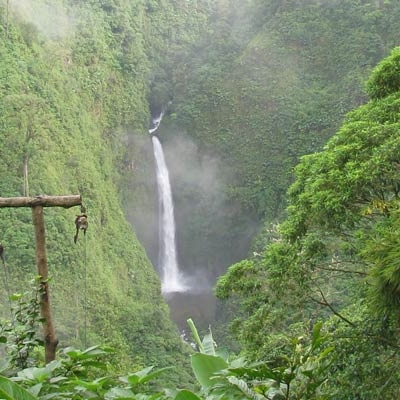 View of the waterfall from Cinchona