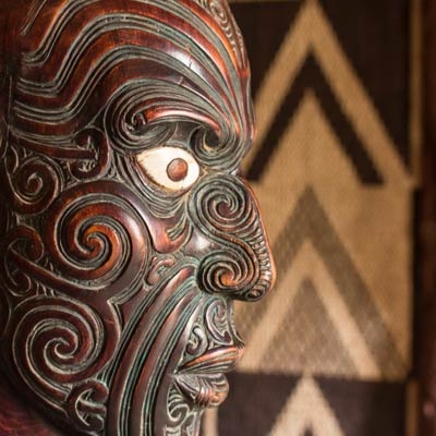 Detail of a Māori carving