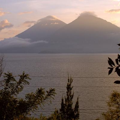 Sunset over Lake Atitlan
