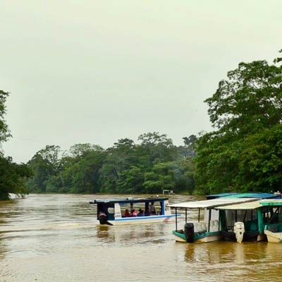 Boats on the Rio Sarapiquí