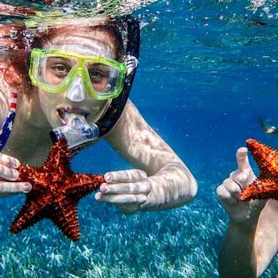 Snorkeling in the Belize Barrier Reef