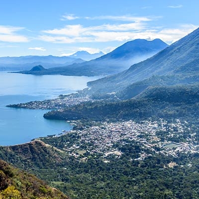 View of Lake Atitlán and San Juan La Laguna