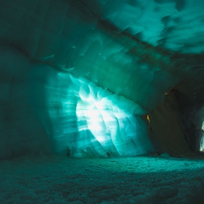Ice cave inside Langjökull glacier